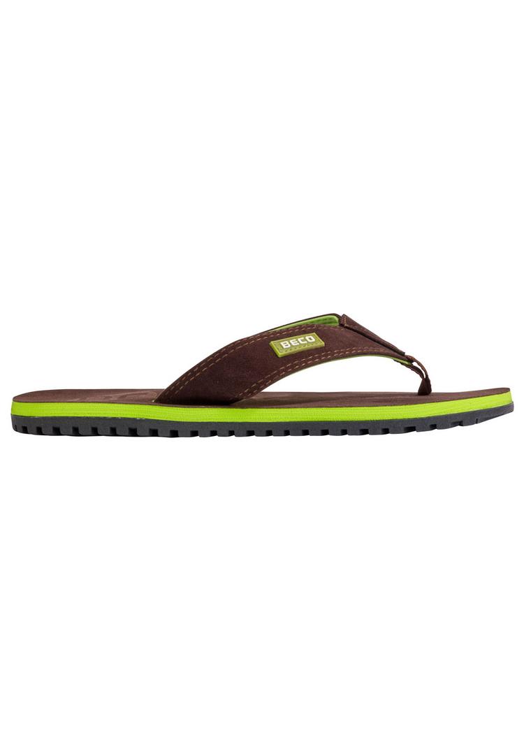 BECO BEERMANN BECO BEERMANN BEactive V-Strap Badelatschen - dunkelbraun-gr&uuml;n - 1 | SportScheck