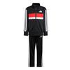 adidas Seasonal Essentials Tiberio 3-Streifen Trainingsanzug Kinder - Black / White / Pure Ruby