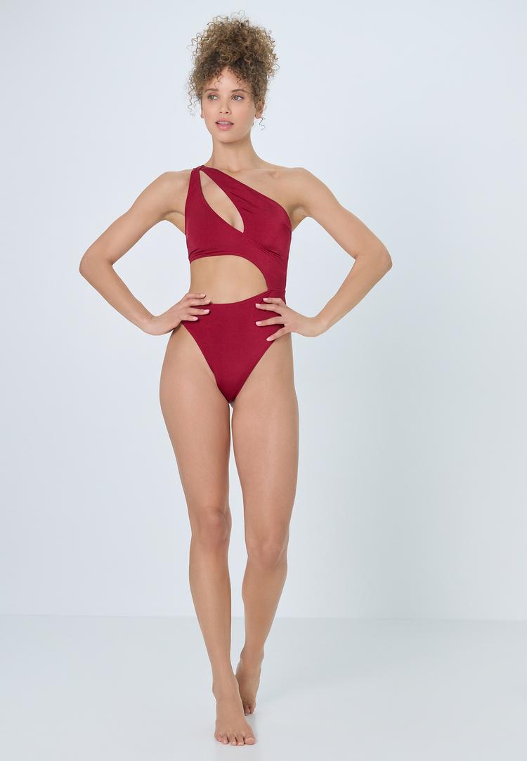LSCN by Lascana LSCN by Lascana Monokini Badeanzug Damen - red wine - 3 | SportScheck