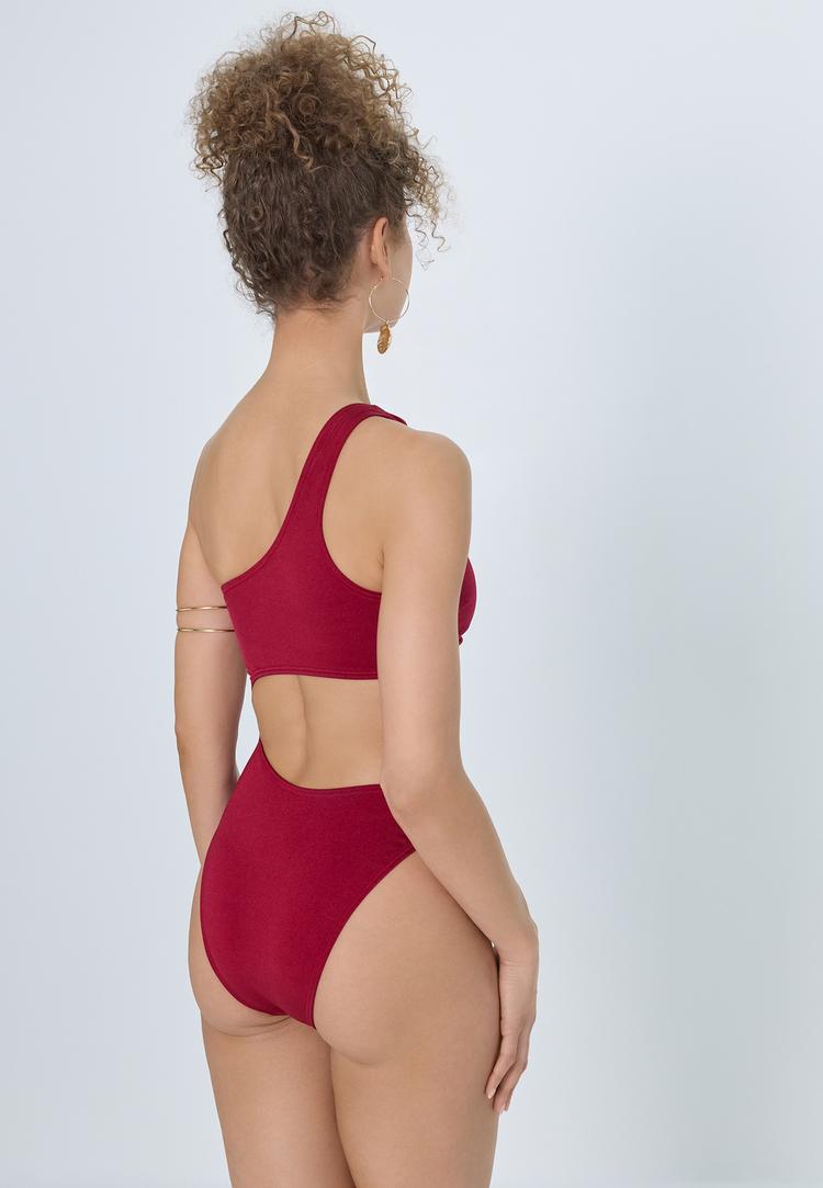 LSCN by Lascana LSCN by Lascana Monokini Badeanzug Damen - red wine - 0 | SportScheck