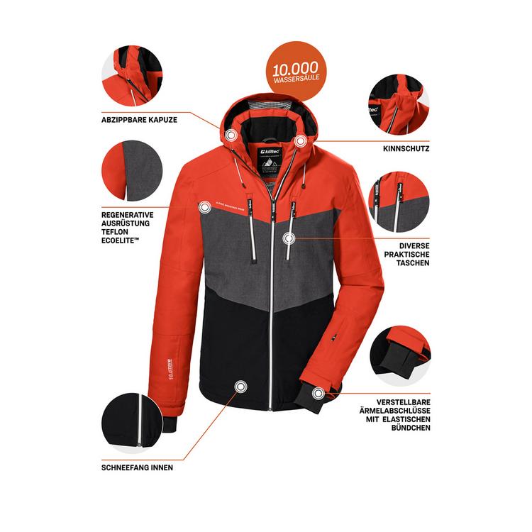 KILLTEC KILLTEC KSW 45 Skijacke Herren - Dunkelorange511 - 10 | SportScheck