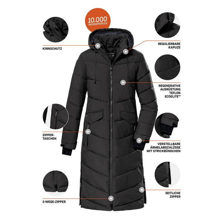 KILLTEC KILLTEC KOW 62 Funktionsmantel Damen - Schwarz - 9 | SportScheck