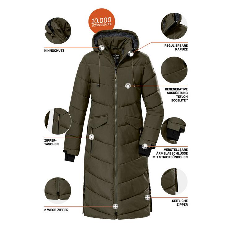 KILLTEC KILLTEC KOW 62 Funktionsmantel Damen - Dunkeloliv - 7 | SportScheck