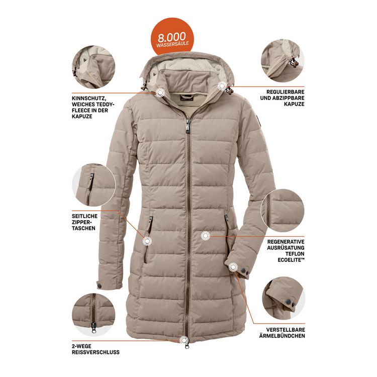 G.I.G.A. DX by killtec G.I.G.A. DX by killtec GW 13 Funktionsmantel Damen - Beige - 8 | SportScheck