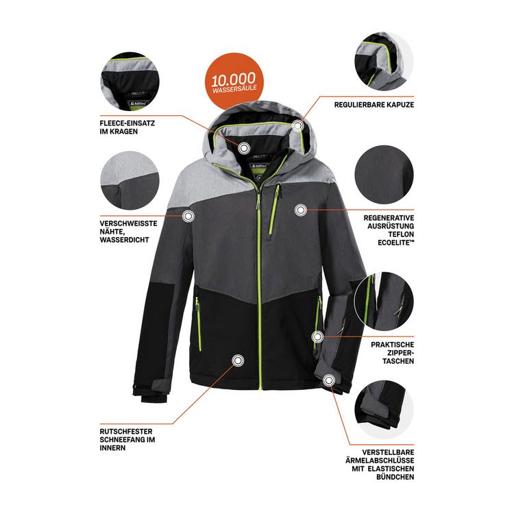 KILLTEC KILLTEC KSW 161 Skijacke Jungen - Dunkelgrau031 - 8 | SportScheck