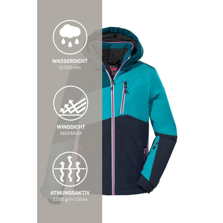 KILLTEC KILLTEC KSW 166 GRLS SKI JCKT Skijacke Kinder - T&uuml;rkis242 - 8 | SportScheck