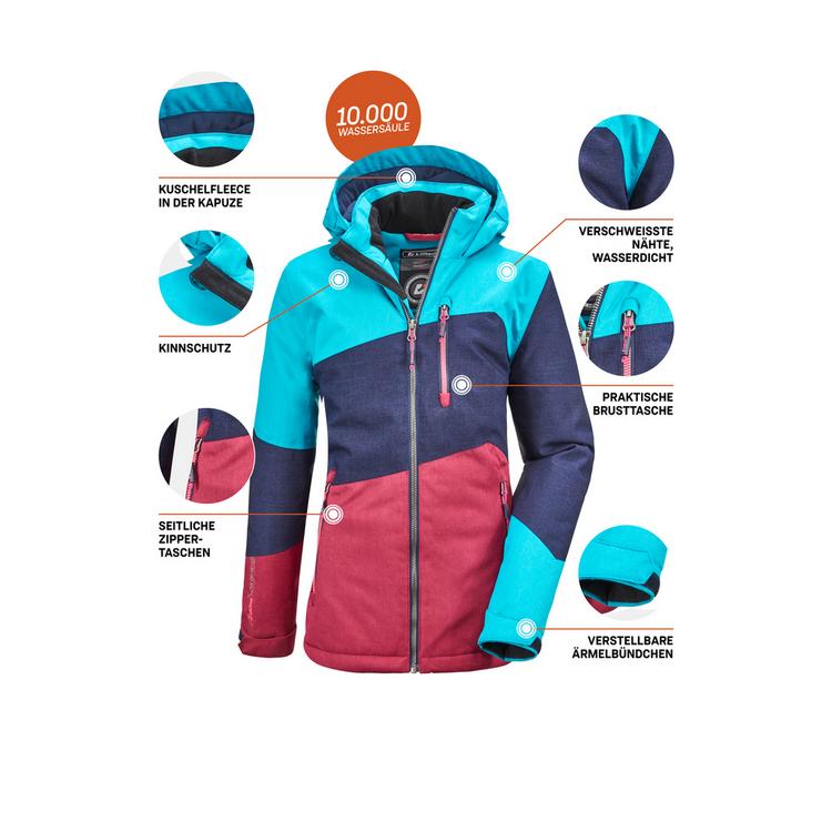 KILLTEC KILLTEC Lynge Softshelljacke M&auml;dchen - Azurblau283 - 4 | SportScheck