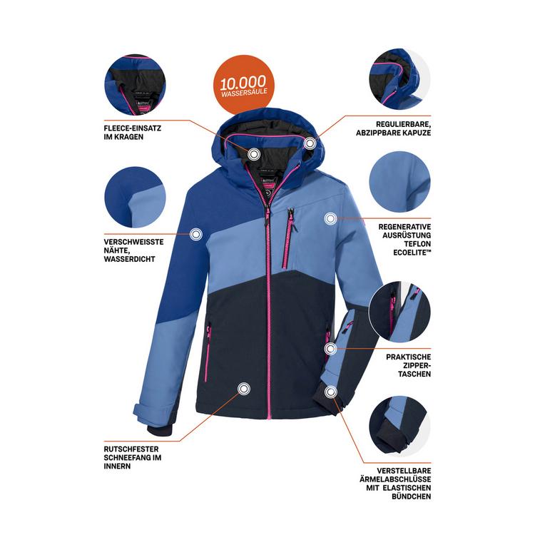 KILLTEC KILLTEC KSW 166 GRLS SKI JCKT Skijacke Kinder - Azurblau2834 - 8 | SportScheck