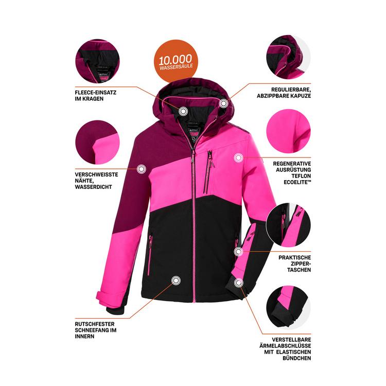 KILLTEC KILLTEC KSW 166 GRLS SKI JCKT Skijacke Kinder - Beere3810 - 8 | SportScheck