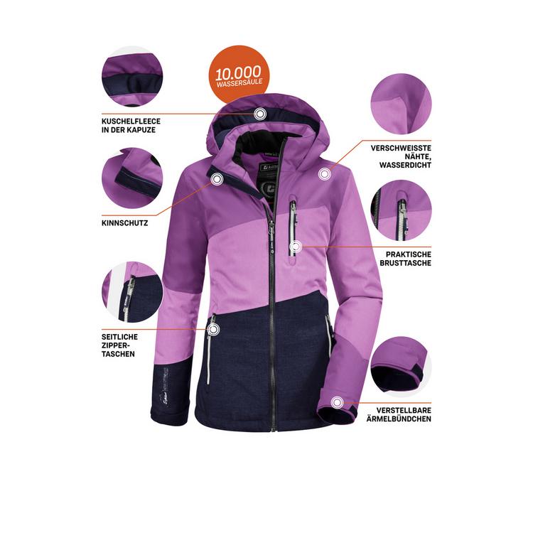KILLTEC KILLTEC Lynge Softshelljacke M&auml;dchen - Beere386 - 8 | SportScheck