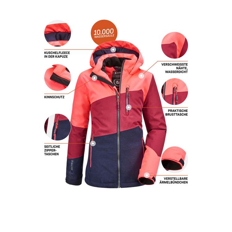 KILLTEC KILLTEC Lynge Softshelljacke M&auml;dchen - Beere389 - 5 | SportScheck