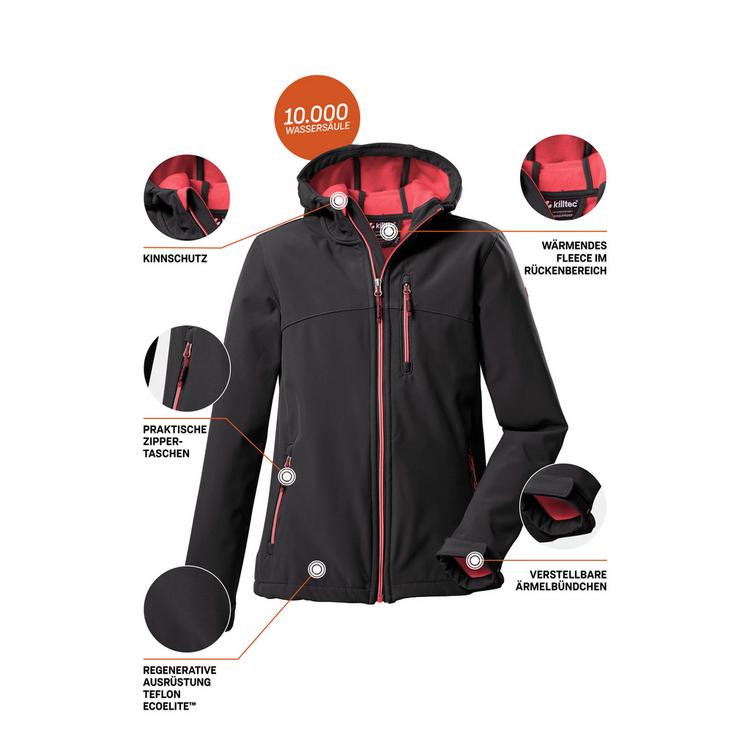 KILLTEC KILLTEC Softshelljacke Funktionsjacke Kinder - Schwarz016 - 5 | SportScheck