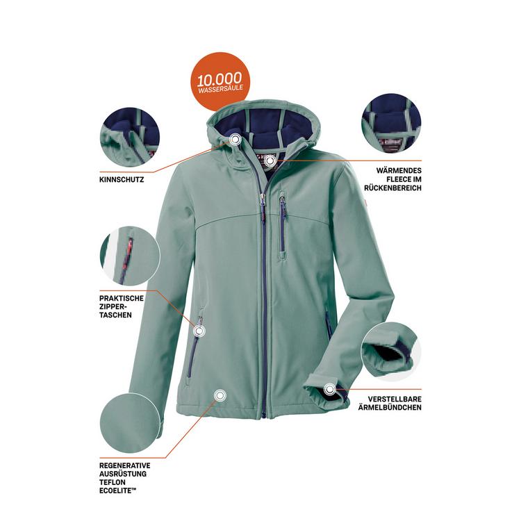 KILLTEC KILLTEC Softshelljacke Funktionsjacke Kinder - Petrol253 - 6 | SportScheck