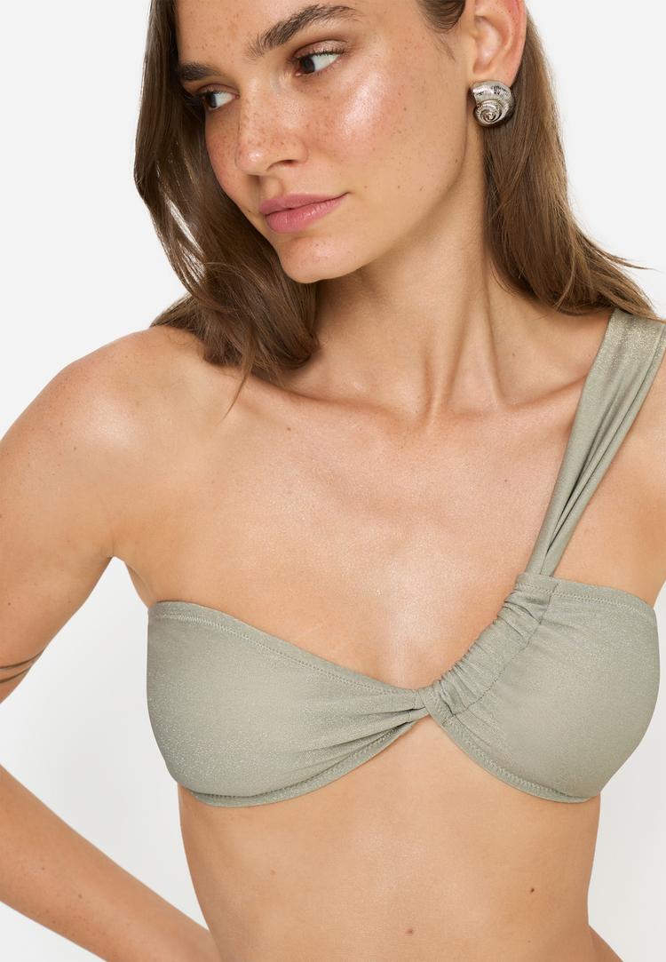 LSCN by Lascana LSCN by Lascana Bandeau-Bikini-Top Bikini Oberteil Damen - sage grey - 1 | SportScheck