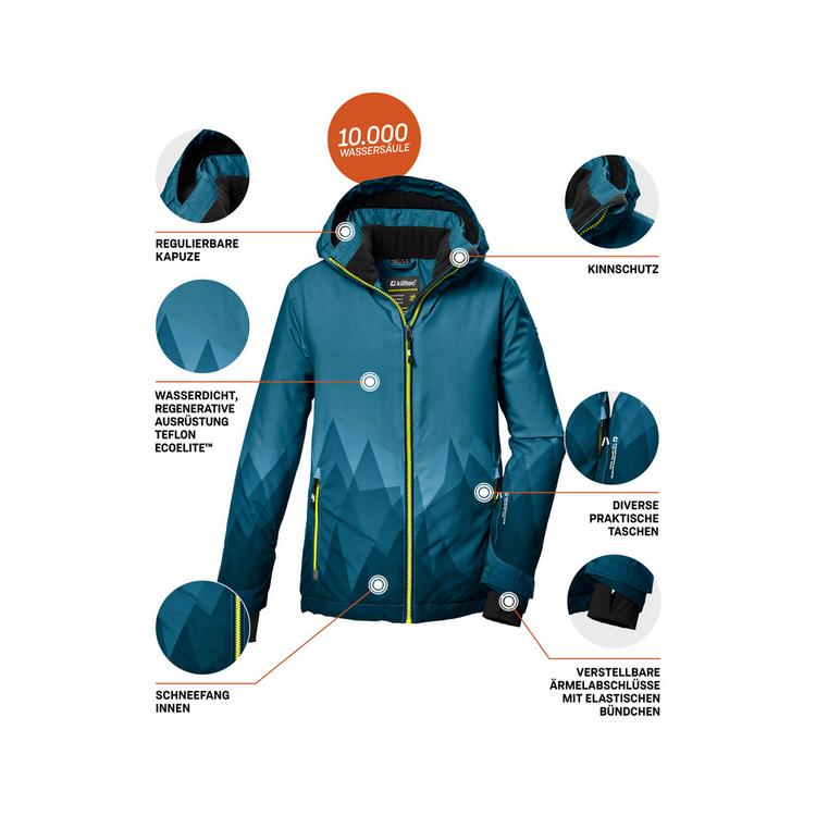 KILLTEC KILLTEC KSW 383 BYSJCKT Skijacke Jungen - Blau3048 - 9 | SportScheck