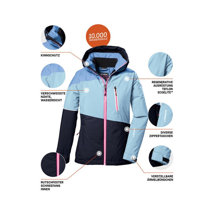 KILLTEC KILLTEC KSW 331 GRLSJCKT Skijacke Kinder - Blau302 - 10 | SportScheck