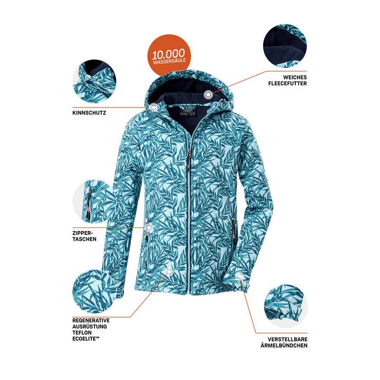 KILLTEC KILLTEC M&auml;dchen Softshelljacke Print Softshelljacke Kinder - Gr&uuml;n2026 - 7 | SportScheck