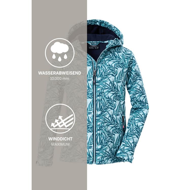 KILLTEC KILLTEC M&auml;dchen Softshelljacke Print Softshelljacke Kinder - Gr&uuml;n2026 - 8 | SportScheck