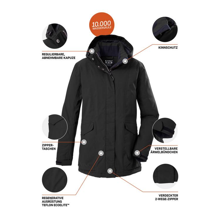 KILLTEC KILLTEC Funktionsjacke Softshelljacke Damen - Schwarz0110 - 8 | SportScheck
