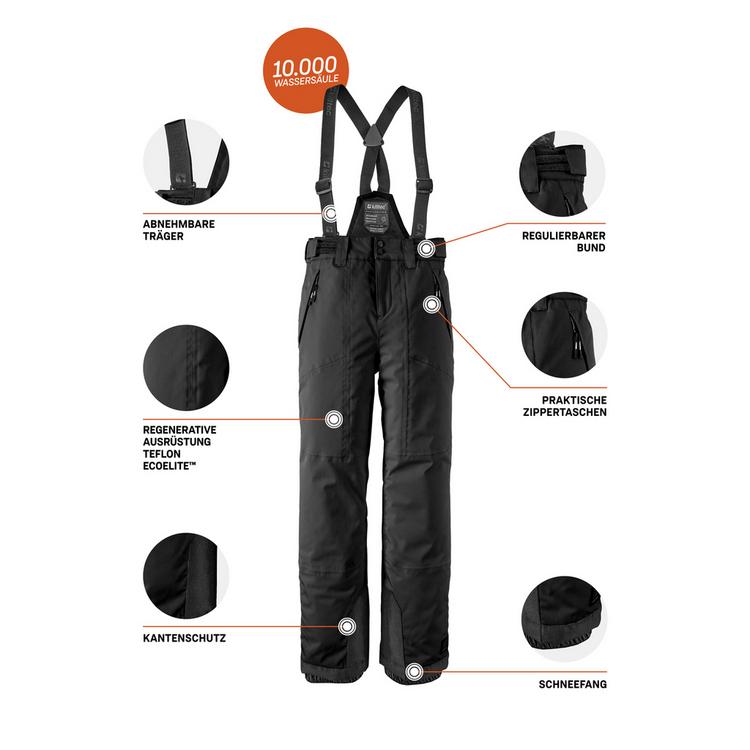 KILLTEC KILLTEC Girls Skihose 242 Skihose Kinder - Schwarz0110 - 8 | SportScheck