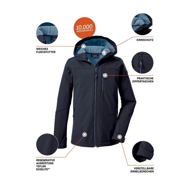 KILLTEC KILLTEC Funktionsjacke Softshelljacke Jungen - Blau3044 - 8 | SportScheck