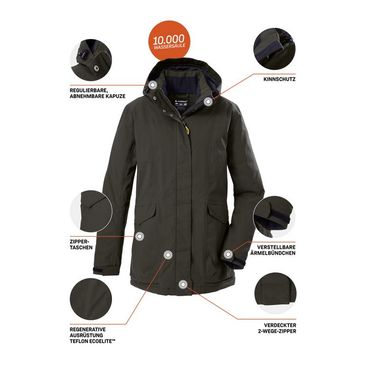 KILLTEC KILLTEC Funktionsjacke Softshelljacke Damen - Dunkeloliv111 - 8 | SportScheck