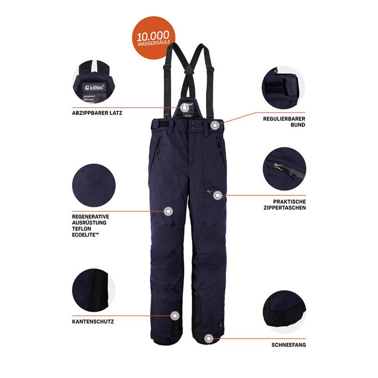 KILLTEC KILLTEC Latzhose Skihose Jungen - Blau3098 - 8 | SportScheck
