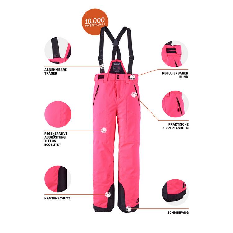 KILLTEC KILLTEC Girls Skihose 242 Skihose Kinder - Rose4022 - 8 | SportScheck