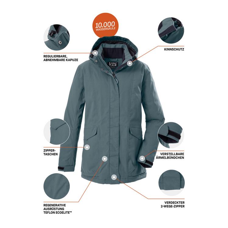 KILLTEC KILLTEC Funktionsjacke Softshelljacke Damen - Blau305 - 8 | SportScheck