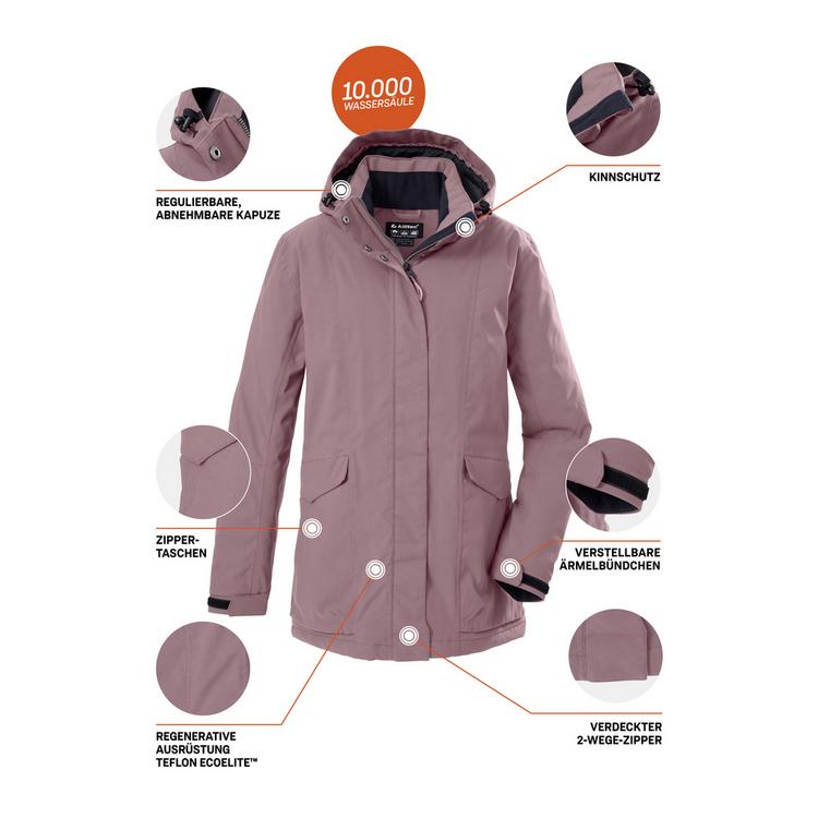 KILLTEC KILLTEC Funktionsjacke Softshelljacke Damen - Violett3918 - 8 | SportScheck