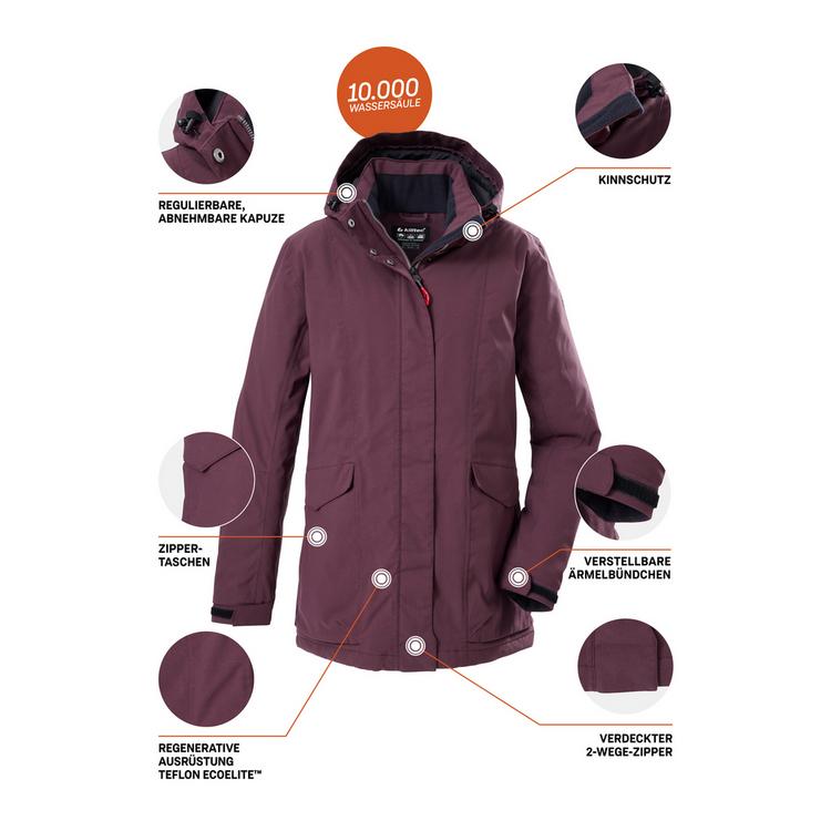 KILLTEC KILLTEC Funktionsjacke Softshelljacke Damen - Pflaume4410 - 8 | SportScheck