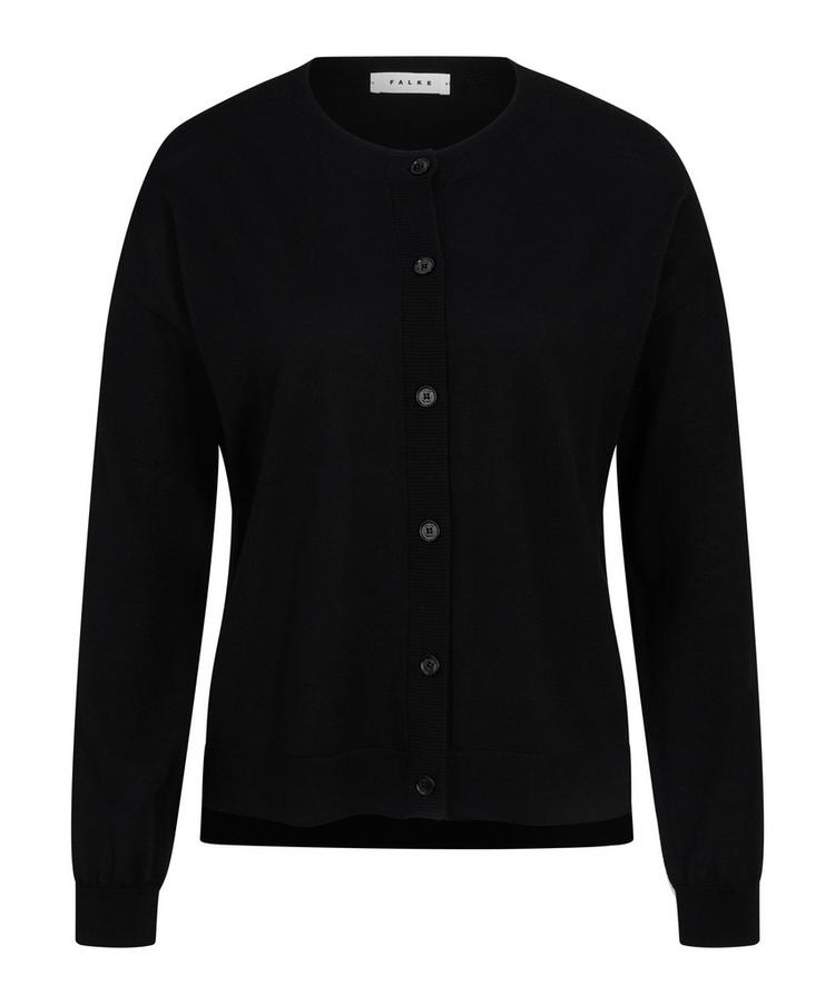 Falke Falke Cardigan New Merino Strickpullover Damen - black (3000) - 0 | SportScheck