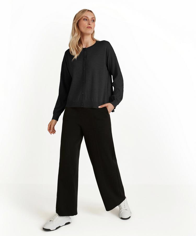 Falke Falke Cardigan New Merino Strickpullover Damen - black (3000) - 1 | SportScheck