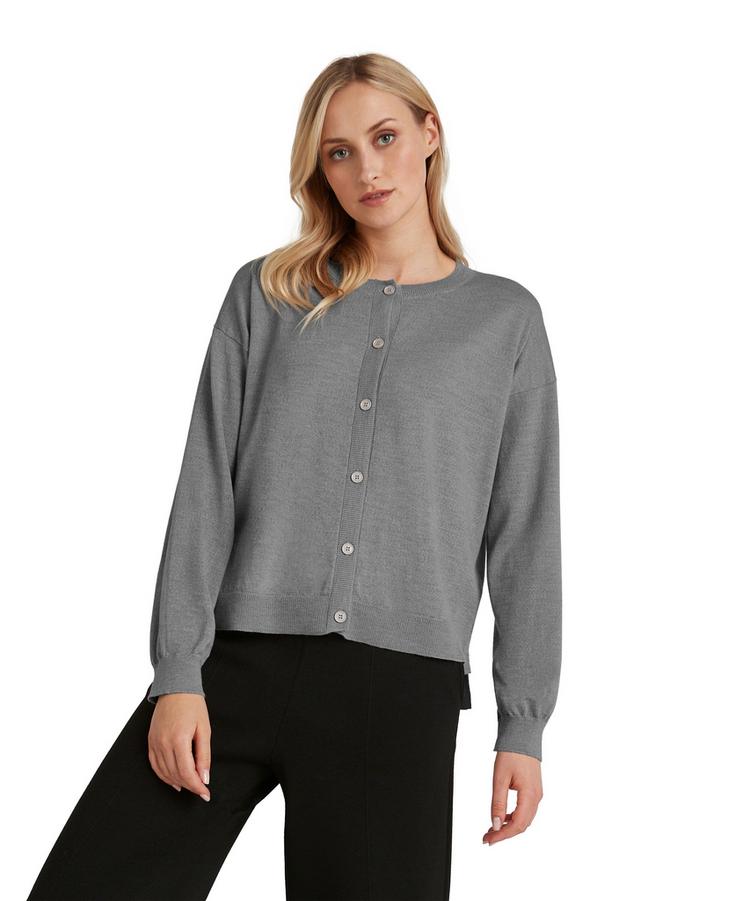 Falke Falke Cardigan New Merino Strickpullover Damen - light grey (3400) - 0 | SportScheck