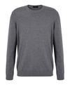 Falke Cotton Crew Neck Strickpullover Herren - light greymel. (3390)