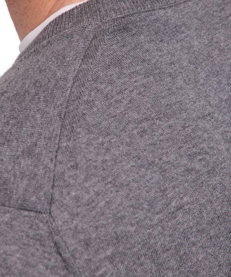 Falke Falke Cotton Crew Neck Strickpullover Herren - light greymel. (3390) - 3 | SportScheck