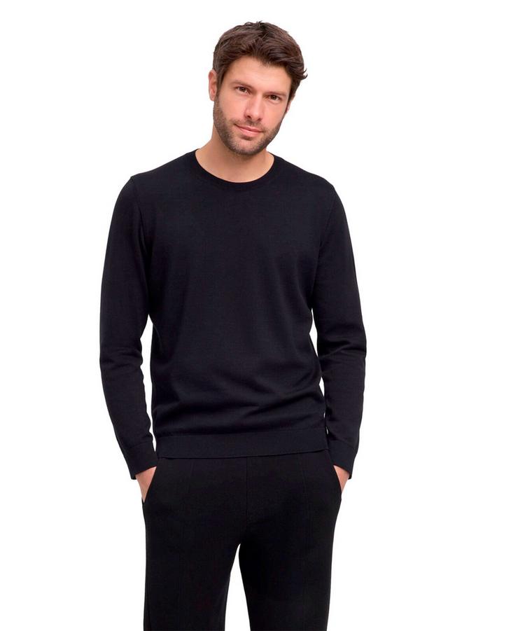 Falke Falke Cotton Crew Neck Strickpullover Herren - black (3000) - 0 | SportScheck