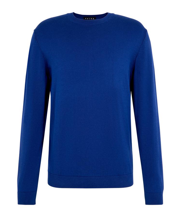 Falke Falke Cotton Crew Neck Strickpullover Herren - royal blue (6051) - 0 | SportScheck