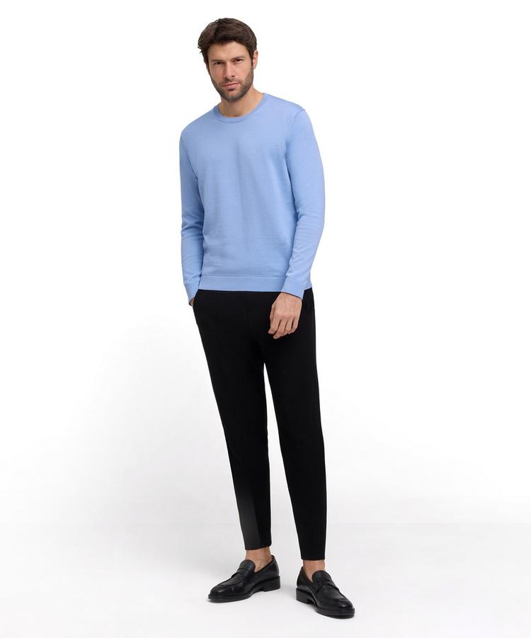 Falke Falke Cotton Crew Neck Strickpullover Herren - bleue (6543) - 1 | SportScheck