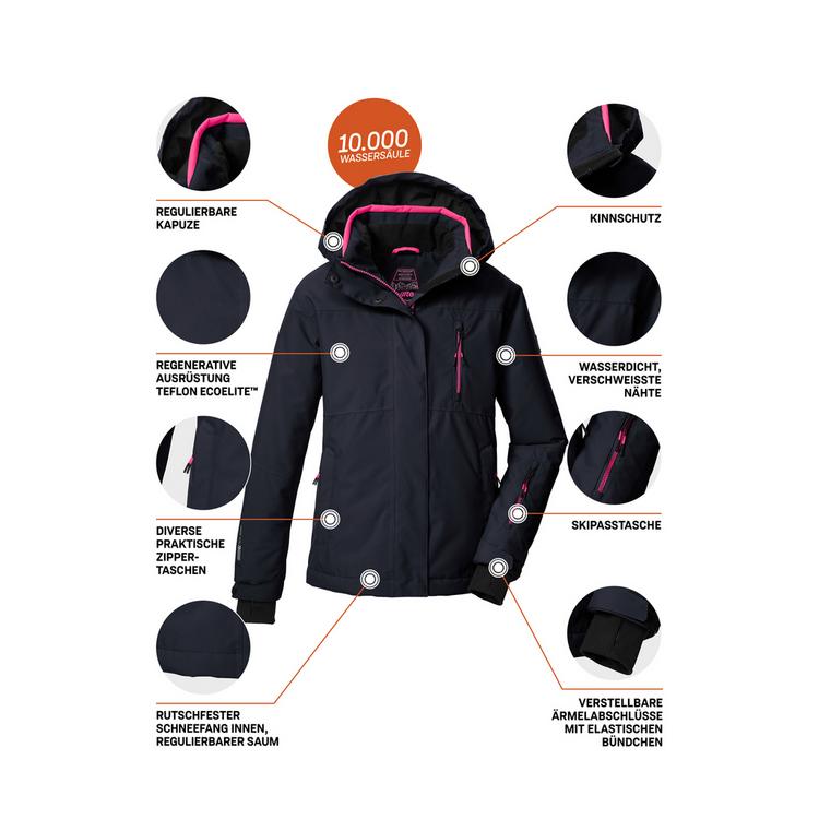 KILLTEC KILLTEC KSW 205 GRLS SKI JCKT Skijacke Kinder - Schwarz01106 - 3 | SportScheck