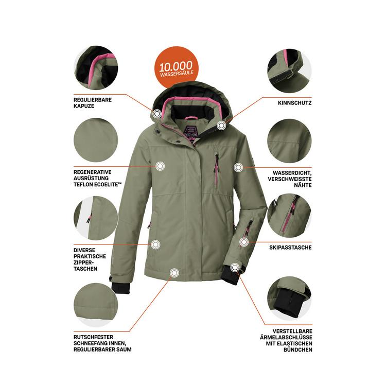 KILLTEC KILLTEC KSW 205 GRLS SKI JCKT Skijacke Kinder - Gr&uuml;n2044 - 3 | SportScheck