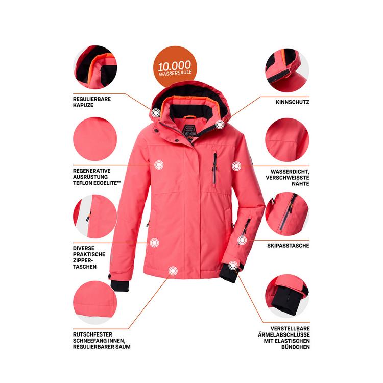 KILLTEC KILLTEC KSW 205 GRLS SKI JCKT Skijacke Kinder - Pink4718 - 3 | SportScheck