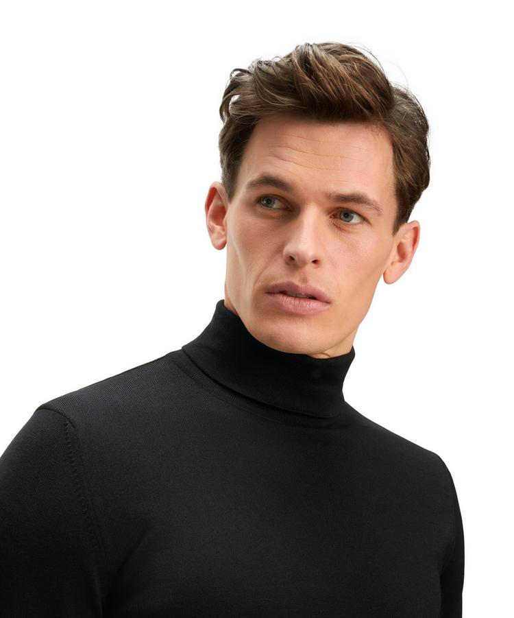 Falke Falke Merino X-Fine Roll Neck Strickpullover Herren - black (3000) - 3 | SportScheck