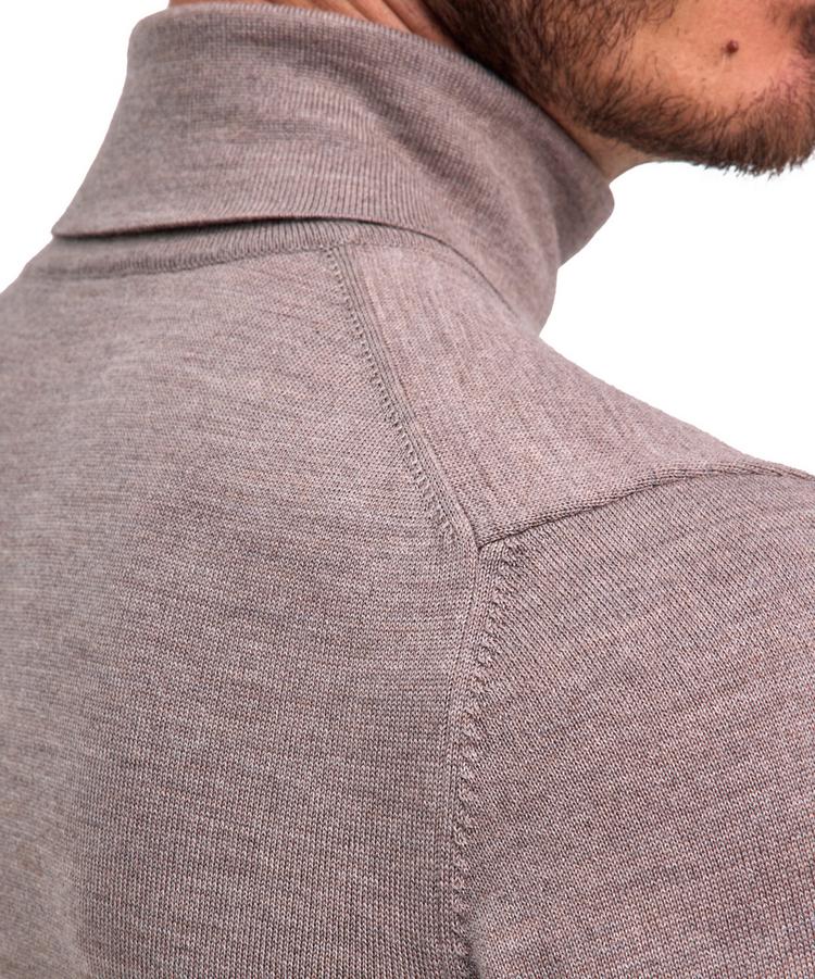Falke Falke Merino X-Fine Roll Neck Strickpullover Herren - capino mel (4078) - 3 | SportScheck