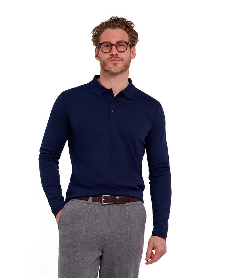 Falke Falke Pima Interlock Polo Poloshirt Herren - space blue (6116) - 0 | SportScheck