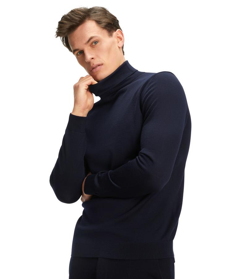 Falke Falke Merino X-Fine Roll Neck Strickpullover Herren - night sky (6437) - 3 | SportScheck