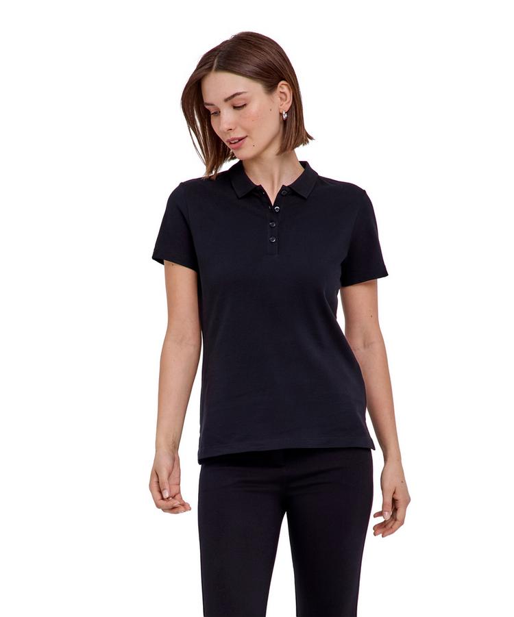 Falke Falke Pima Piqu&eacute; Polo Poloshirt Damen - black (3000) - 0 | SportScheck