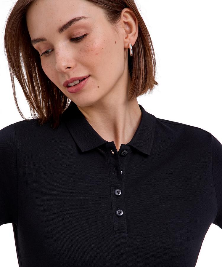 Falke Falke Pima Piqu&eacute; Polo Poloshirt Damen - black (3000) - 2 | SportScheck