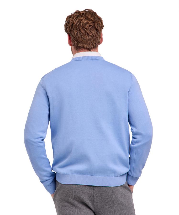 Falke Falke Cotton V-Neck Strickpullover Herren - bleue (6543) - 0 | SportScheck