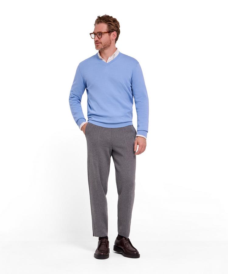 Falke Falke Cotton V-Neck Strickpullover Herren - bleue (6543) - 1 | SportScheck